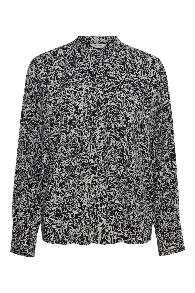 Josa Button-Up Shirt, Main, color, BLACK ZIGZAG MIX
