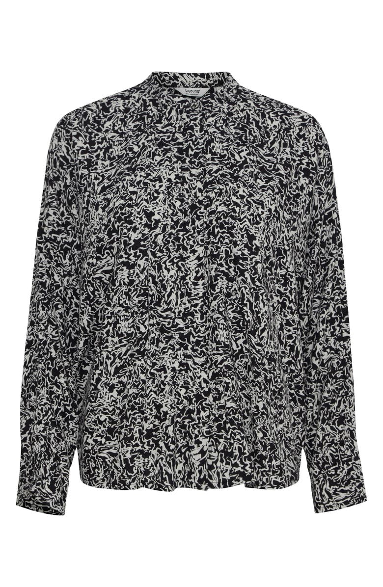B.YOUNG Josa Button-Up Shirt, Main, color, Black Zigzag Mix