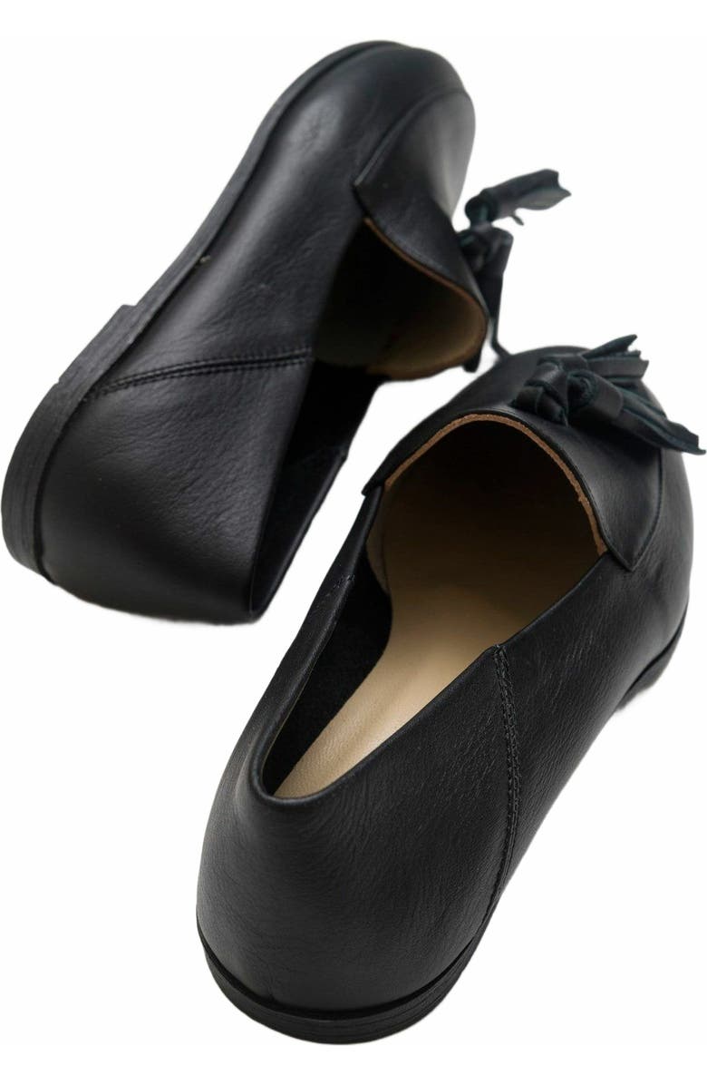 Forever & Always Shoes Mona Soft Leather Tassel Loafer, Alternate, color, Black Leather
