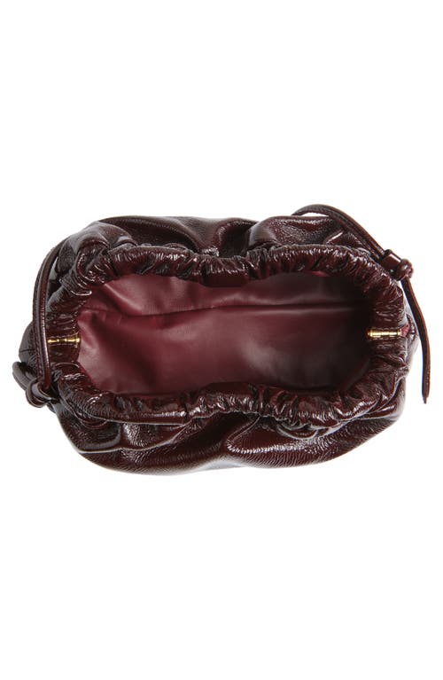 Mansur Gavriel Mini Cloud Leather Clutch In Burgundy