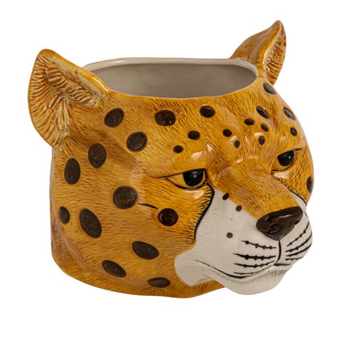 Cheetah Head Planter