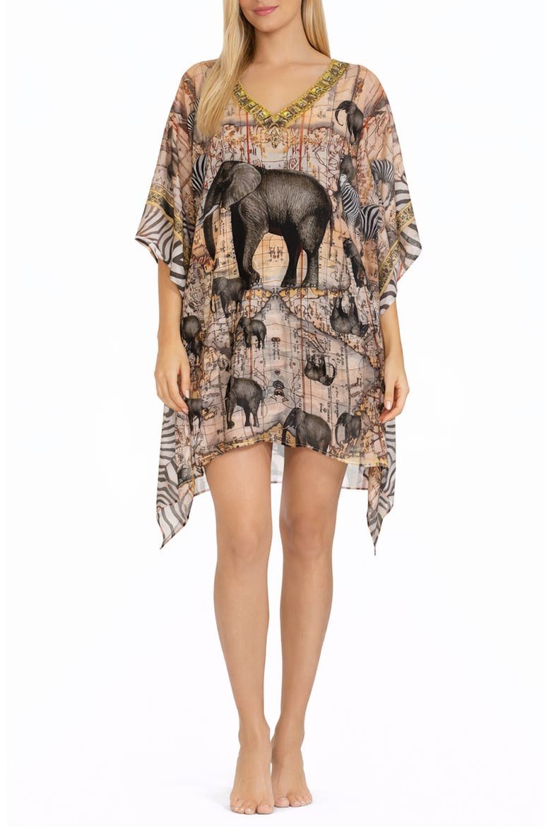 Short Poncho, Main, color, BROWN