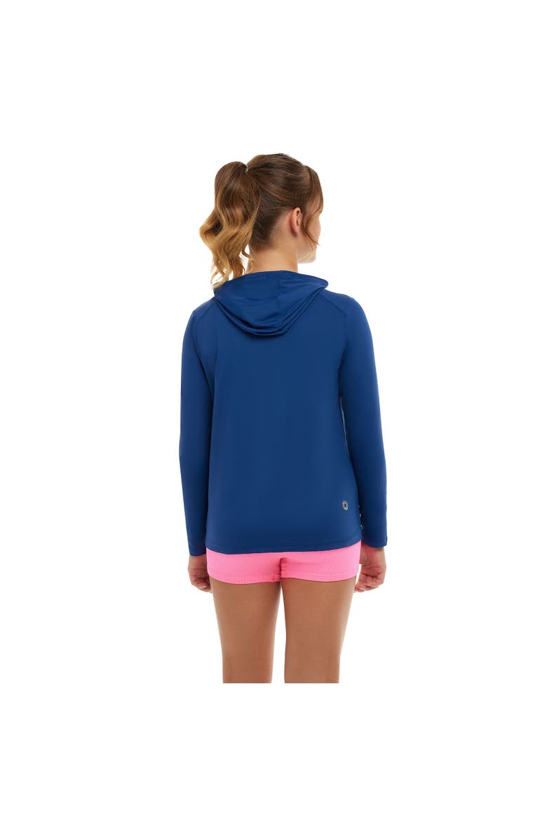 Kid's Long Sleeve Full Zip Hoodie Top with Sun and UV Protection, Alternate, color, Navy