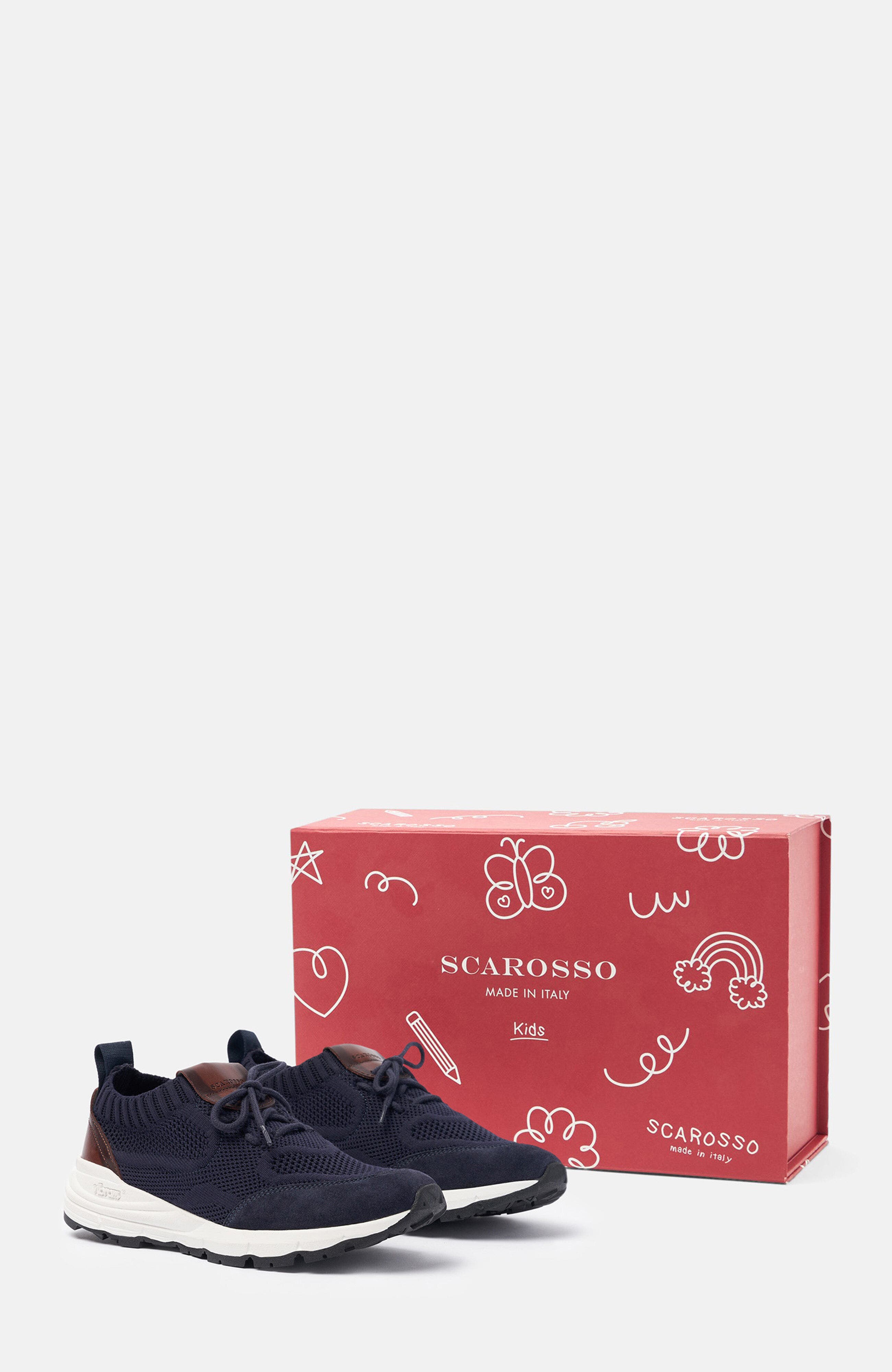 Robbie Boy Sneakers, Alternate, color, Blue - Knit