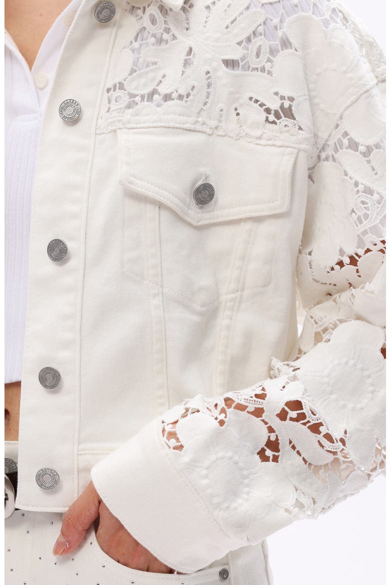 Lace Detail Crop Jacket, Alternate, color, ALBA