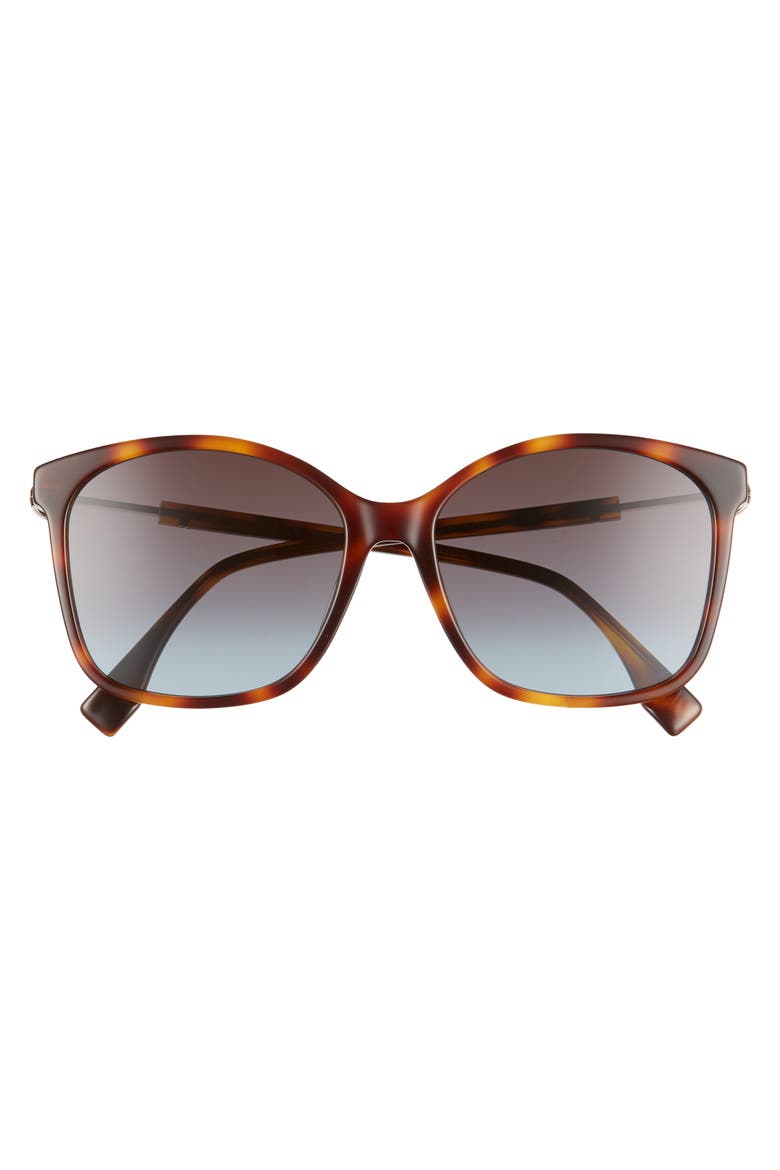 57mm Special Fit Sunglasses, Alternate, color, DARK HAVANA
