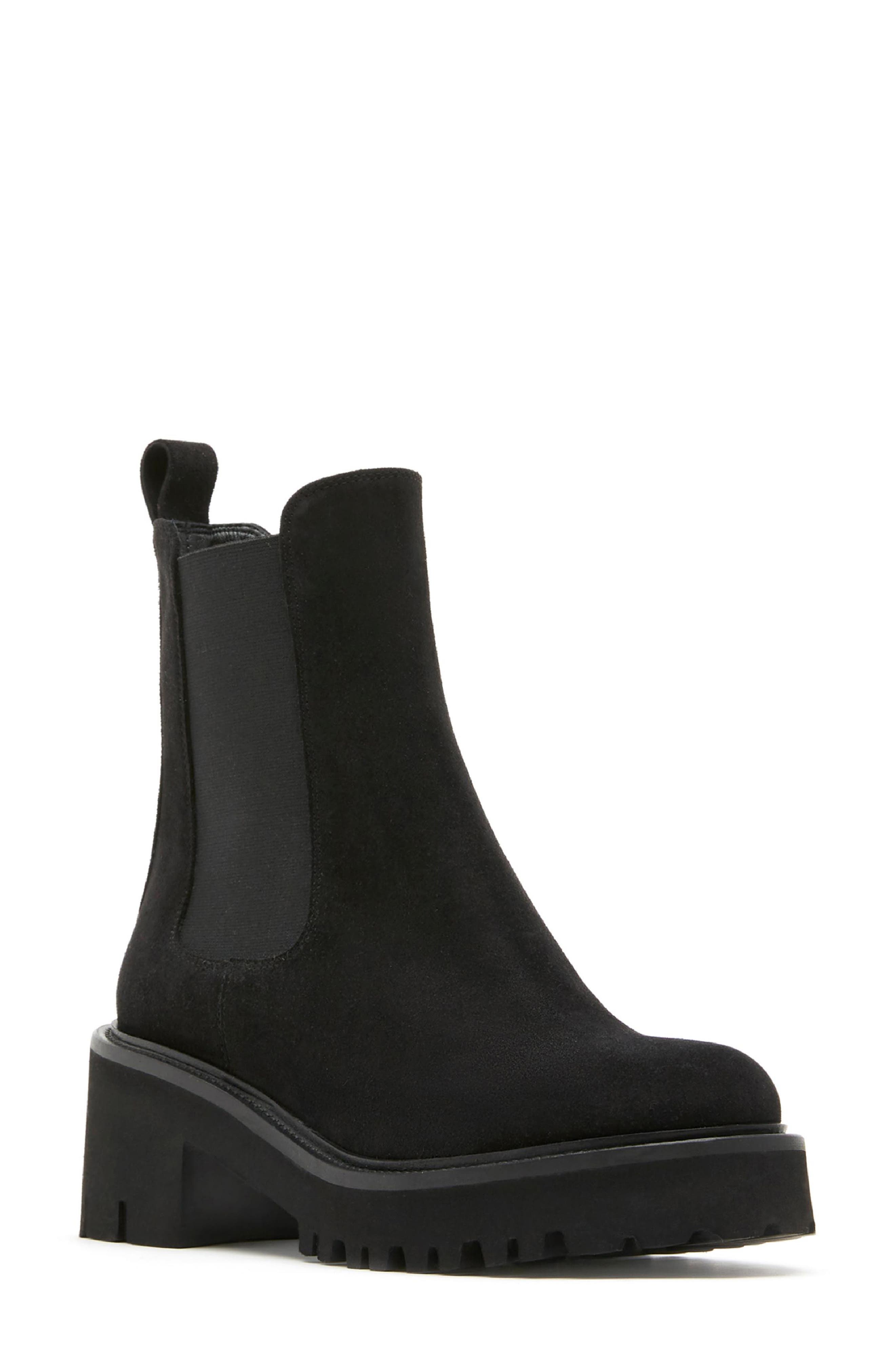 Kiss City Dry™ Waterproof Chelsea Boot, Main, color, BLACK SUEDE