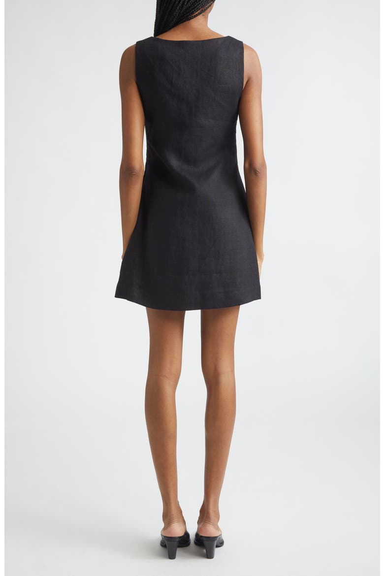 Alice Linen Minidress, Alternate, color, BLACK