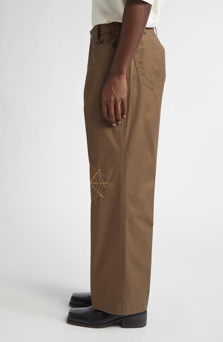 Second Layer Angel Embroidered Pants, Alternate, color, Brown