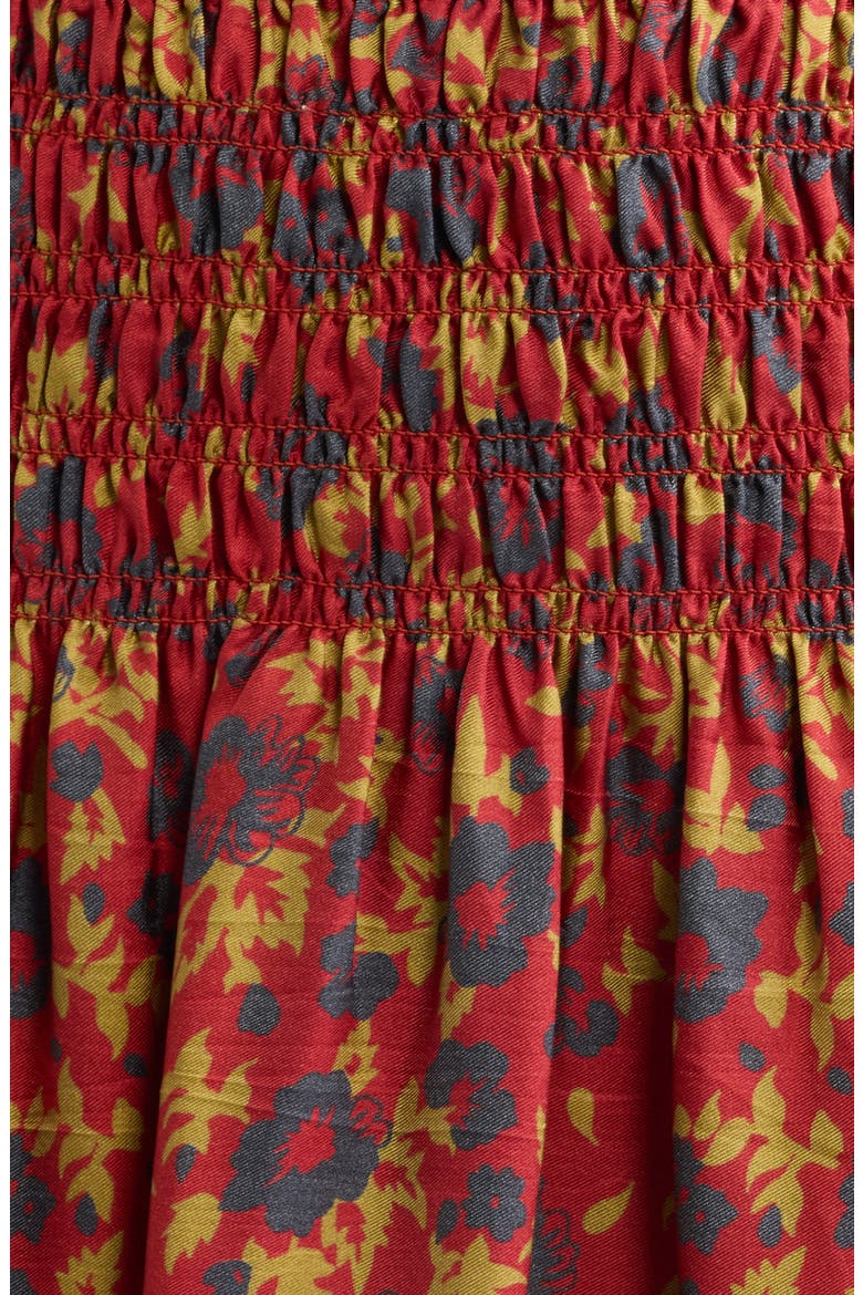 Canary Silk Midi Skirt, Alternate, color, GUILDED POPPY