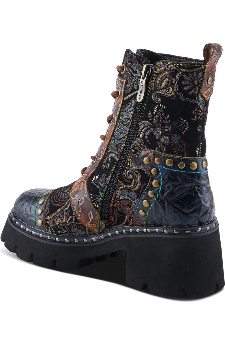 L'Artiste by Spring Step Severity Combat Boot, Alternate, color, Brown Multi