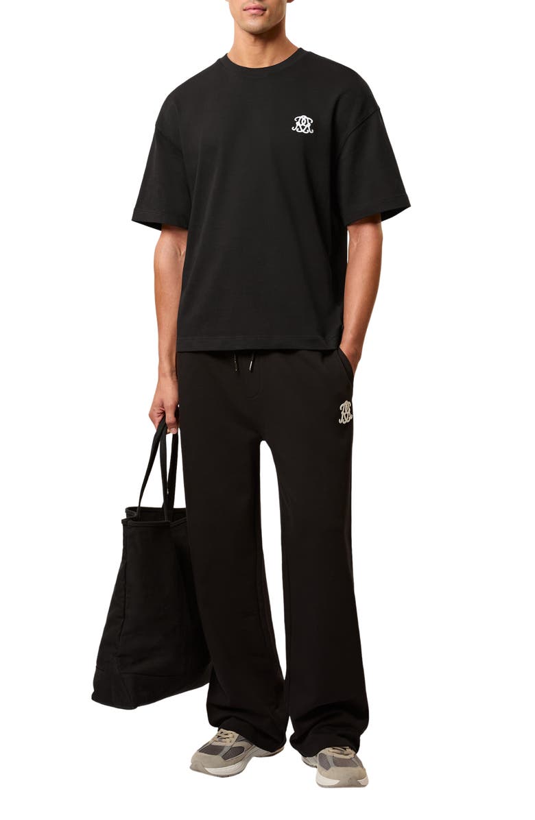 Reiss Rainer Embroidered T-Shirt, Alternate, color, Black