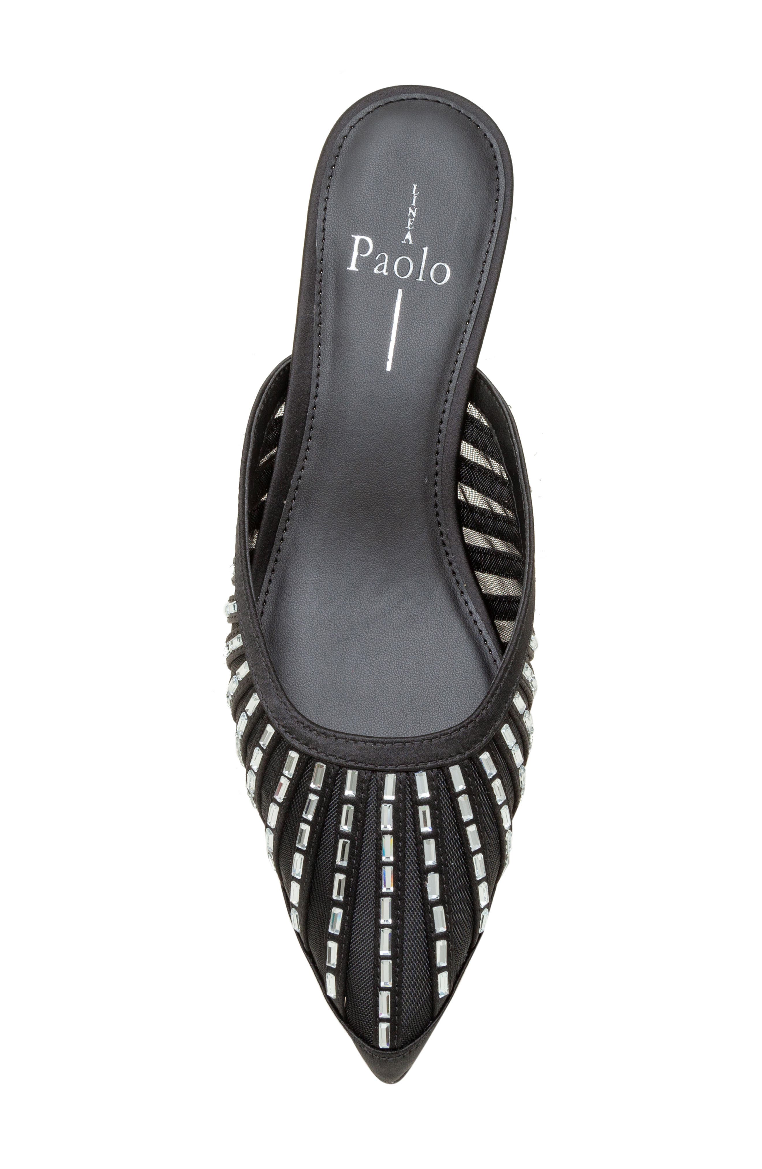 Linea Paolo Inka Pointed Toe Kitten Heel Mule, Alternate, color, Black