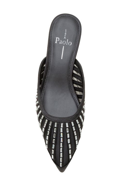 Linea Paolo Inka Pointed Toe Kitten Heel Mule In Black