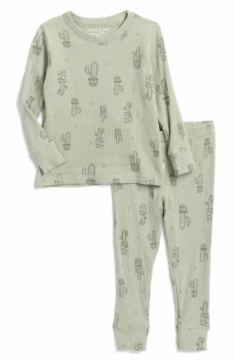 Poppy & Clay Fitted Stretch Organic Cotton Two-Piece Pajamas