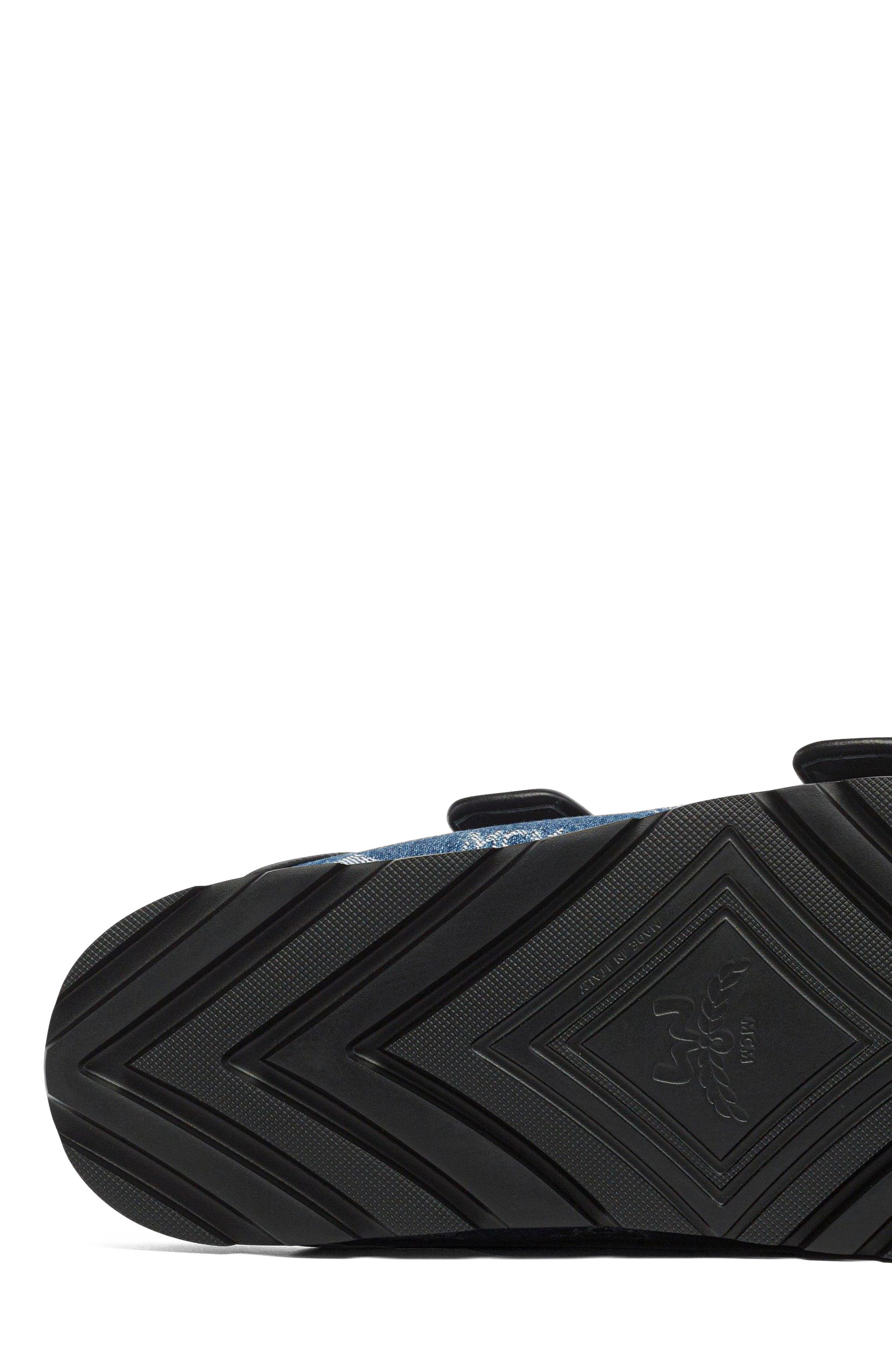 Monogram Sandals in Denim Jacquard, Alternate, color, Denim Blue