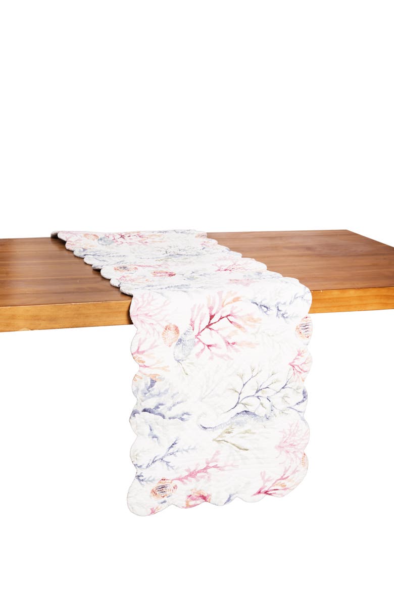 Nori Coral Dining Table Runner, Alternate, color, Blue