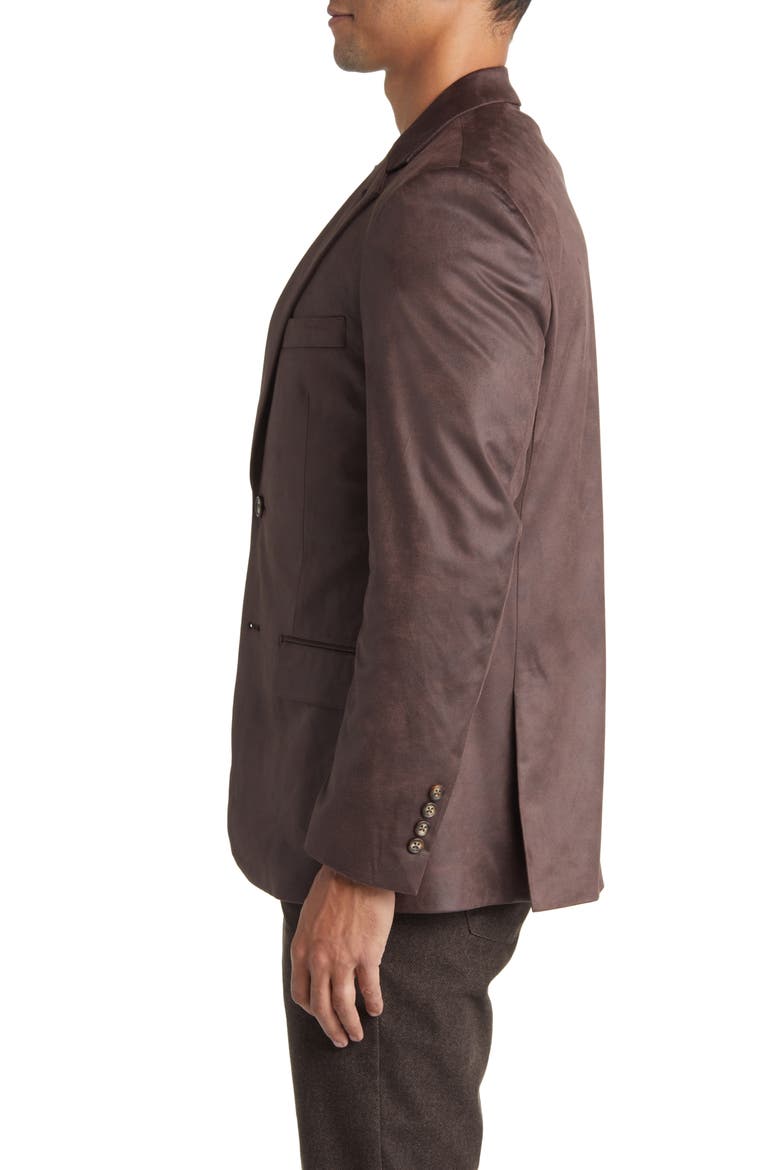 Norris Faux Suede Sport Coat, Alternate, color, TOBACCO