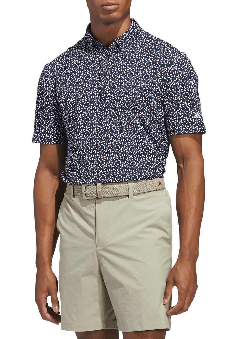Ultimate365+ Soft Print Performance Polo, Main, color, COLLEGIATE NAVY/ WHITE