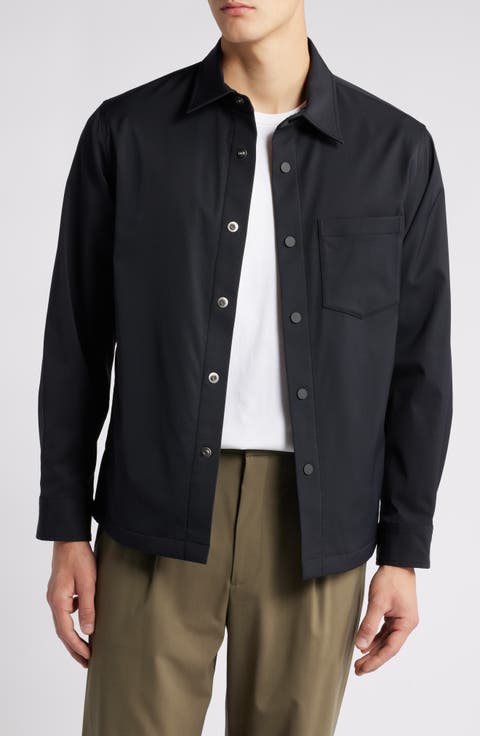Snap-Up Water Resistant Performance Shirt Jacket