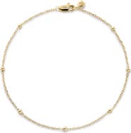 Monica Vinader 14K Gold Beaded Chain Bracelet