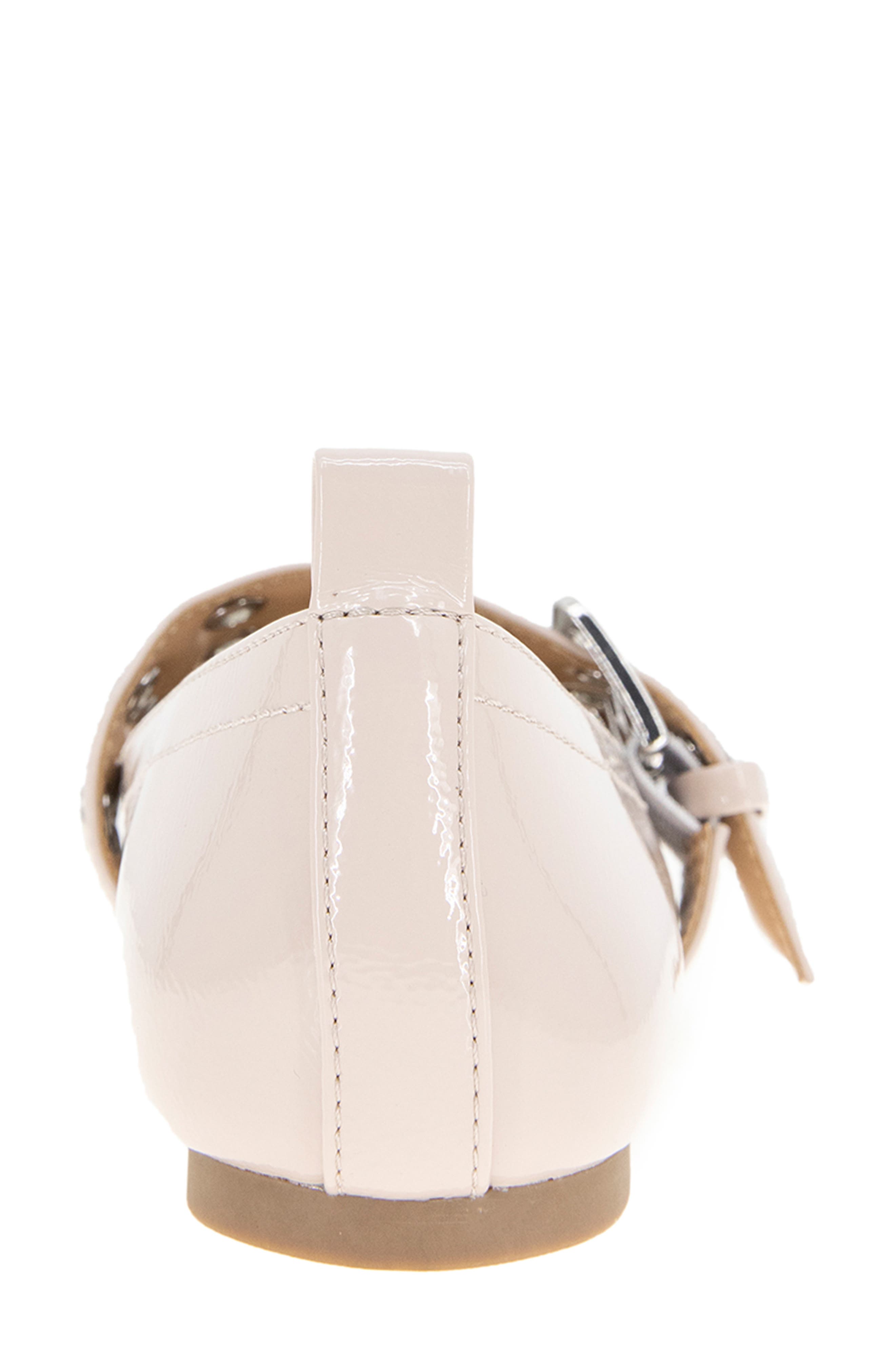 Clarice Mary Jane Flat, Alternate, color, BEIGE CRINKLE PATENT