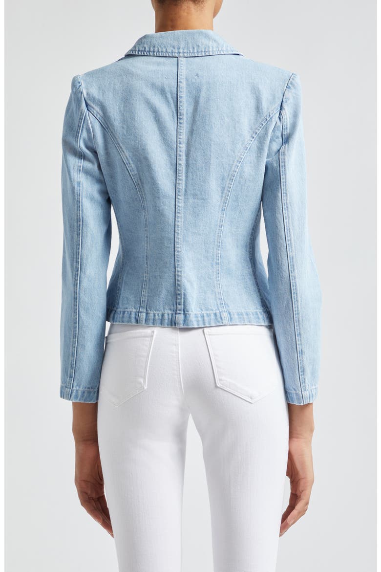 Robbie Double Breasted Denim Blazer, Alternate, color, ROVER