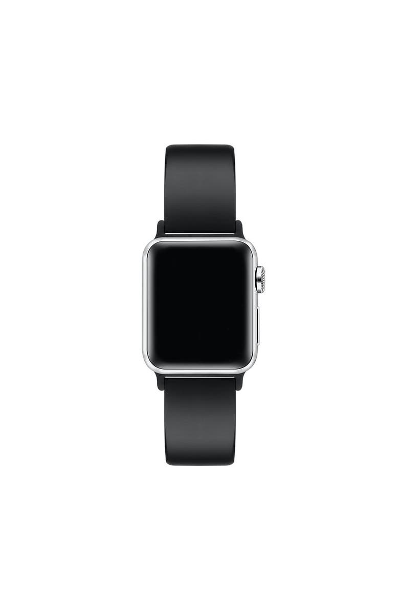 Posh Tech Silicone Band for Apple Watch, Alternate, color, Black