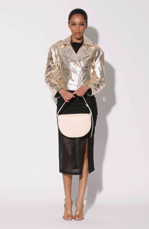 Walter Baker Blake Woven Leather Shoulder Bag In Oyster