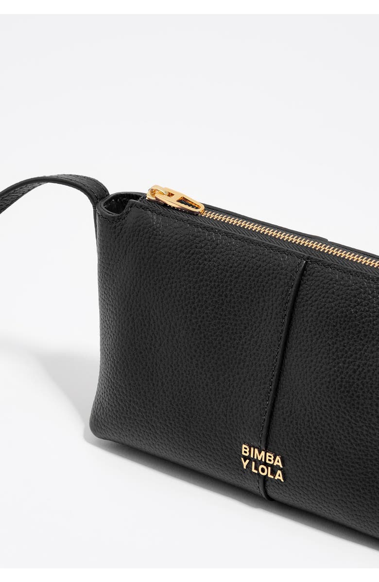 Bimba y Lola Mini Leather Bag, Alternate, color, Black