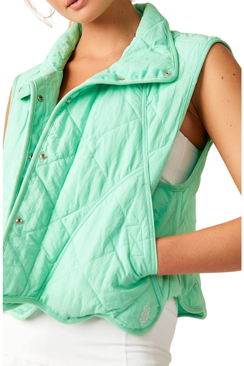 Quinn Quilted Crop Puffer Vest, Alternate, color, HOLLY
