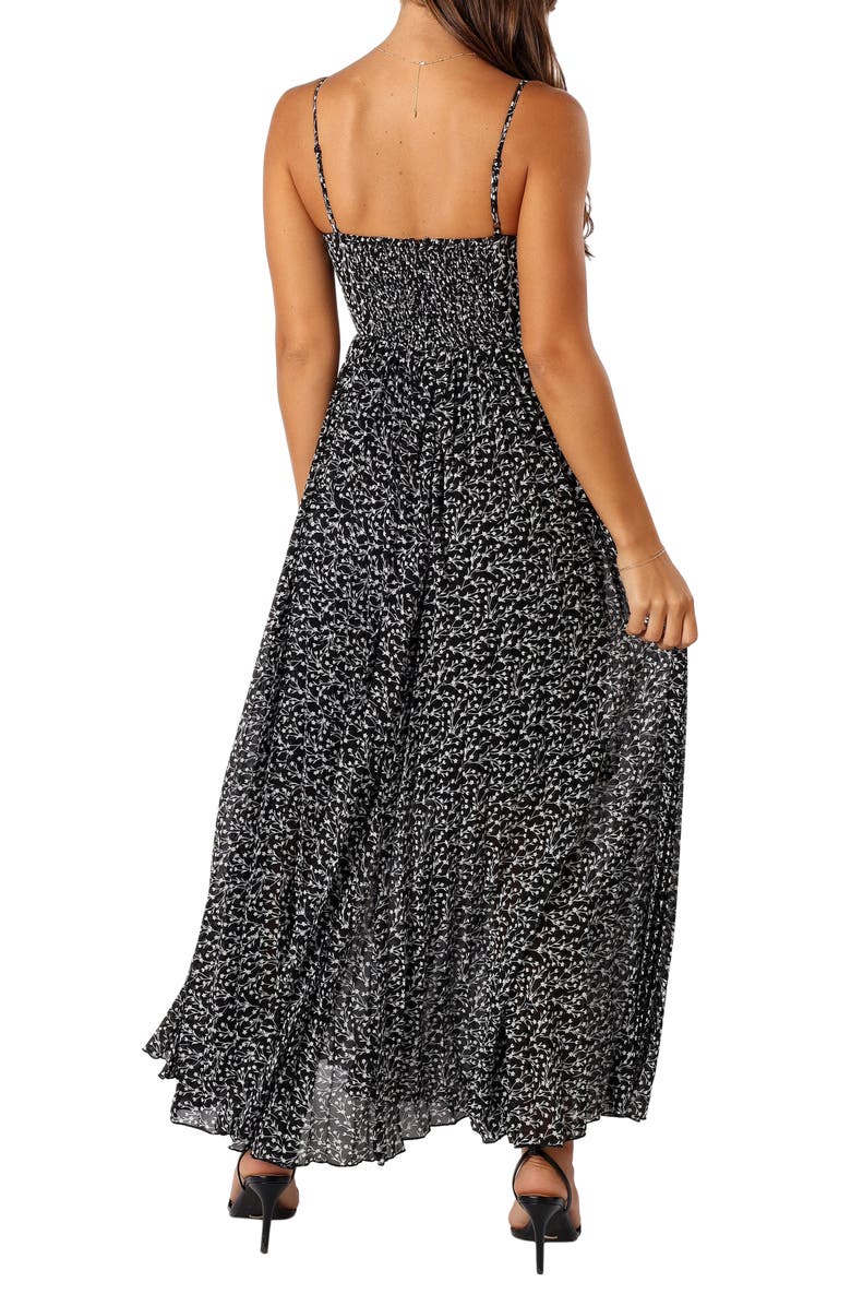 Petal & Pup Achanti Floral Print A-Line Dress, Alternate, color, Black Floral