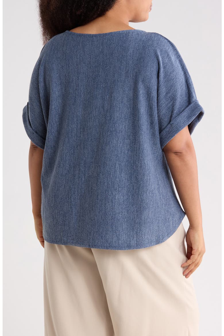 Dolman Short Sleeve Top, Alternate, color, NEW BLUE