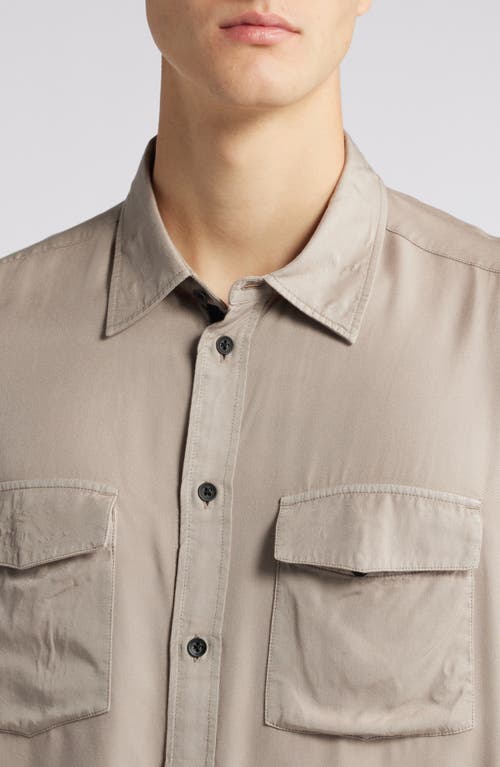 Rag & Bone Matthew Short Sleeve Button-up Shirt In Elephant Grey