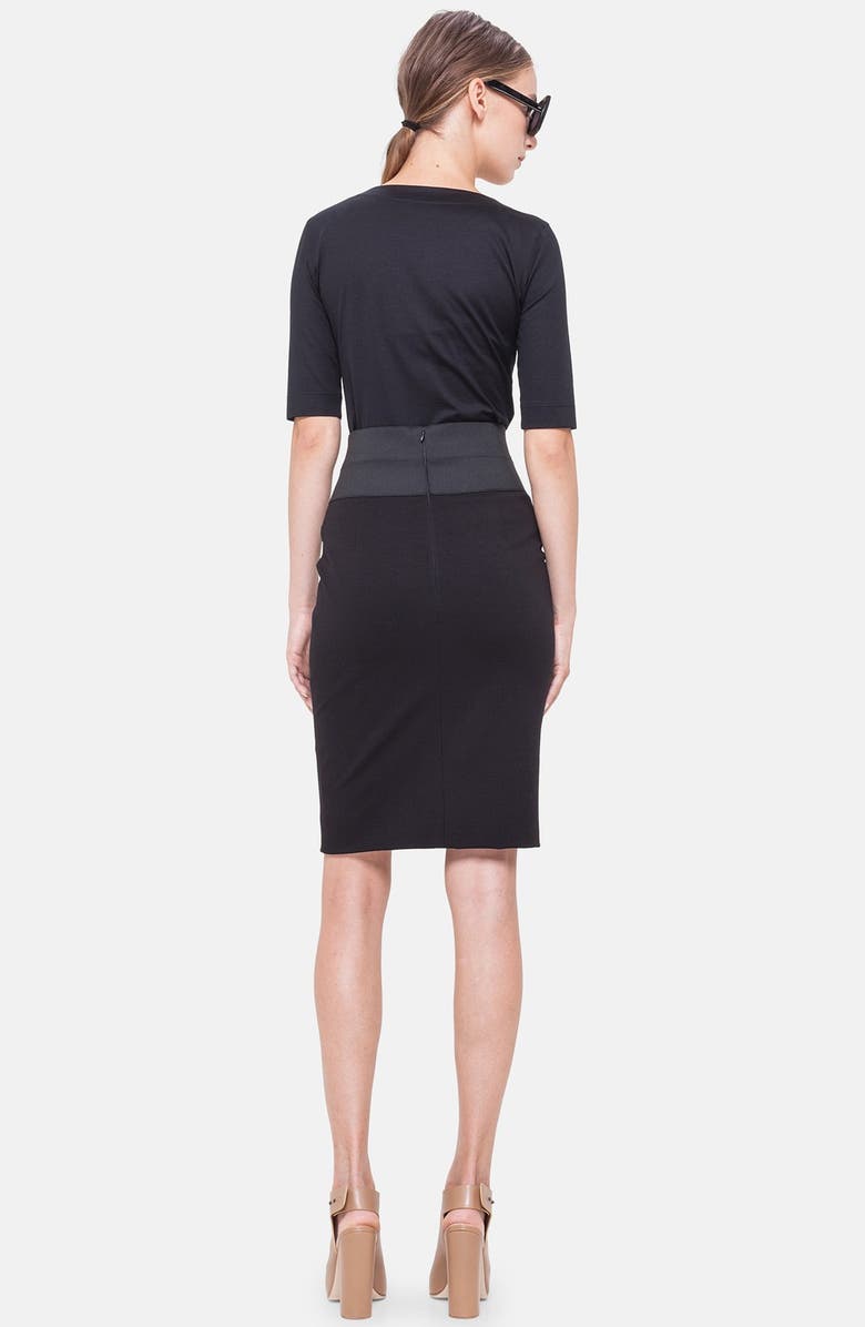 Akris punto Pencil Skirt, Alternate, color, Black