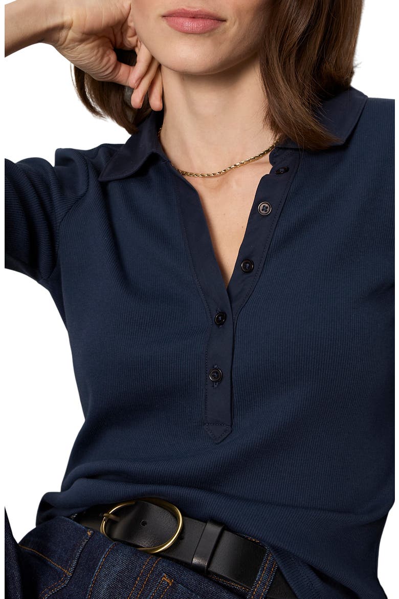 Echo Rib Henley Top, Alternate, color, NAVY BLUE
