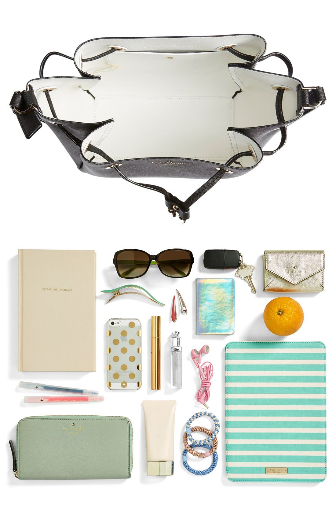 Kate Spade New York 'cape drive - harriet' leather crossbody bag, Alternate, color, 