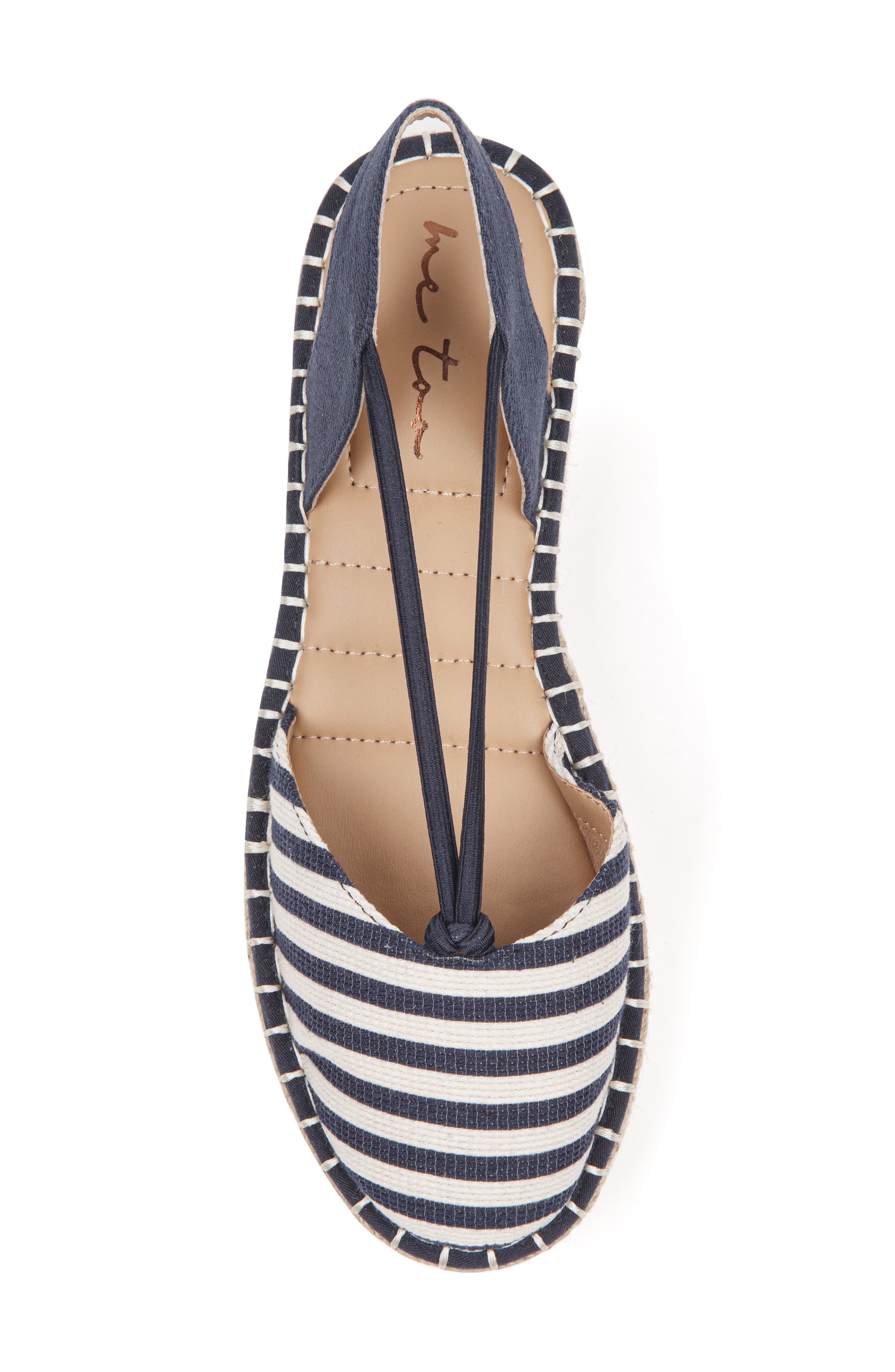 Me Too Cheslie Espadrille, Alternate, color, Navy/ White Stripe