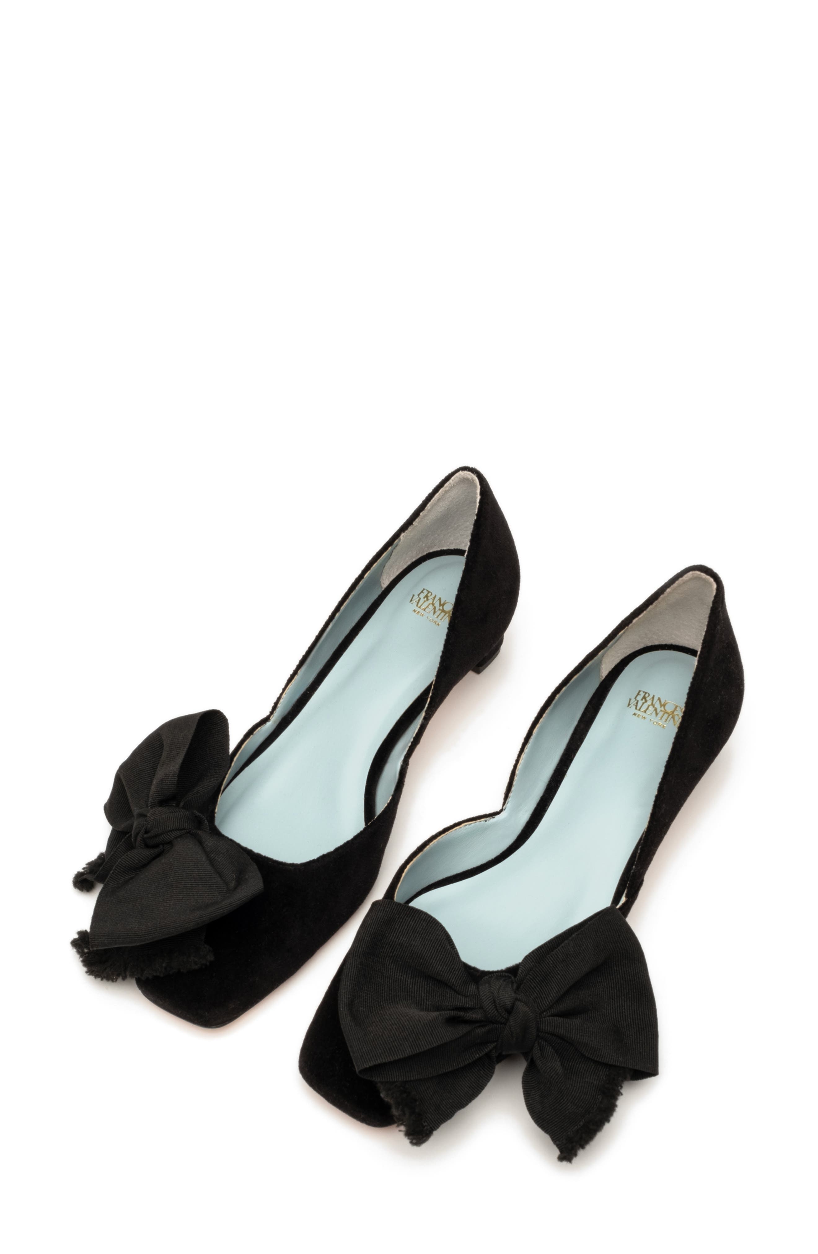 Frances Valentine McCall Grace Bow Velvet Pump, Alternate, color, 