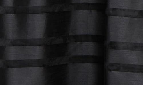 Alex Apparel Mixed Media Organza A-line Gown In Black