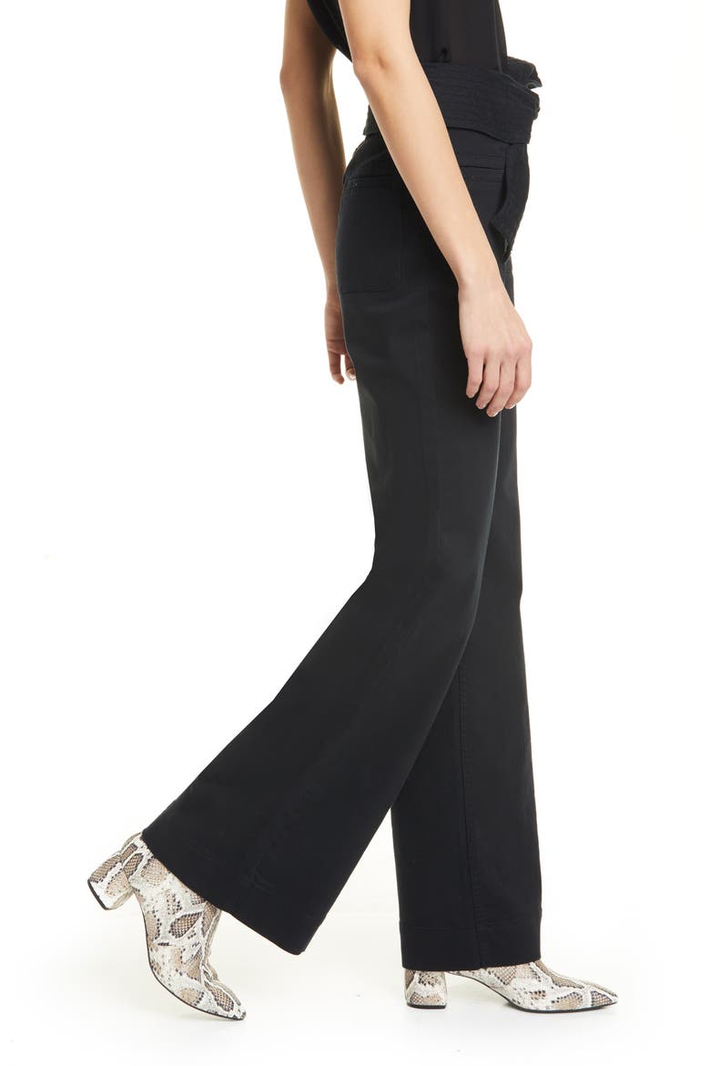 Wade Tie Waist Jeans, Alternate, color, NOIR