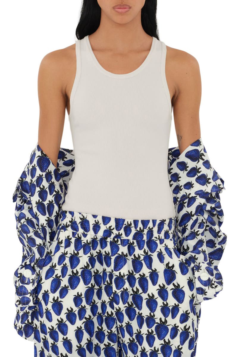 Burberry Slim Fit Tonal EKD Rib Tank, Main, color,