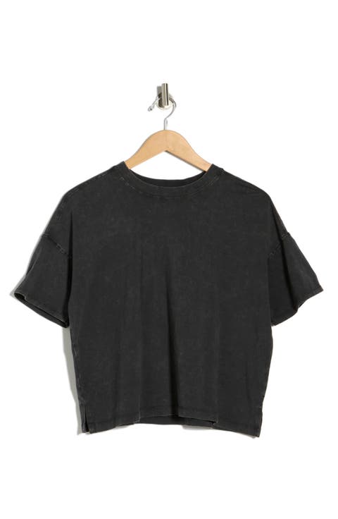 Stone Wash Boxy Crop T-Shirt