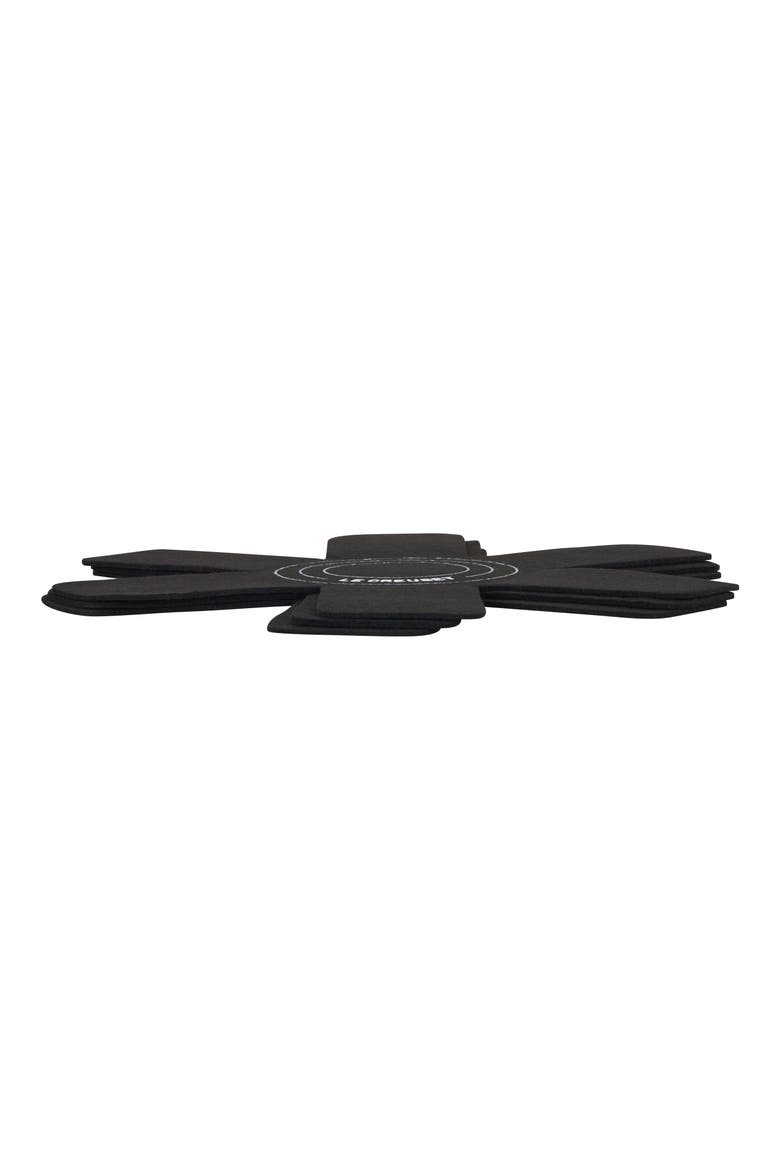 Set of 3 Felt Pan Protectors, Alternate, color, BLACK