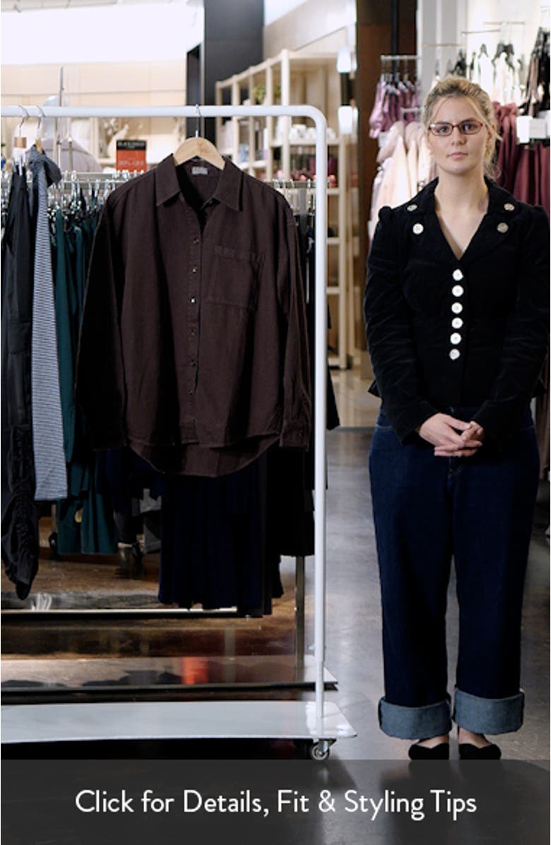 Sunfair Oversized Organic Cotton Denim Button-Up Shirt, sales video thumbnail