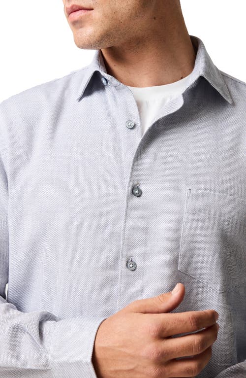 Rodd & Gunn Airtex Long Sleeve Sports Fit Shirt In White