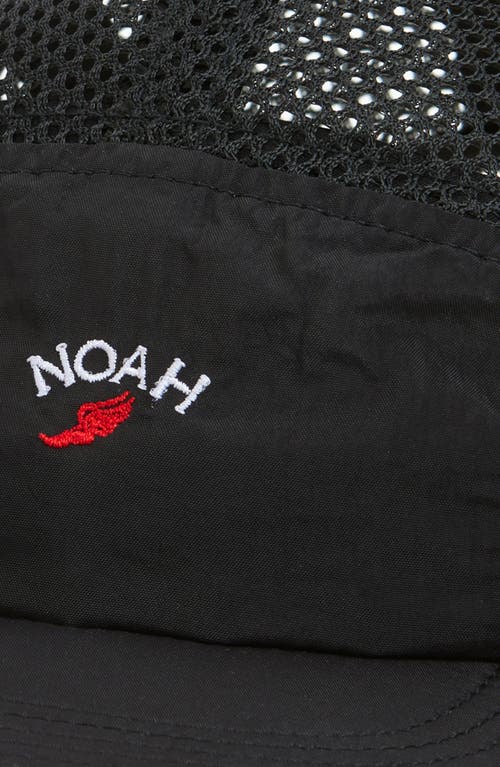 Noah Nylon Mesh Baseball Cap In Black