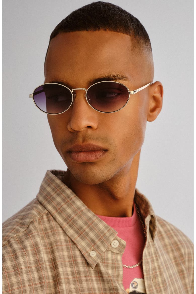 Ephermeris 56mm Oval Sunglasses, Alternate, color, GOLD / COOL SMOKE GRAD