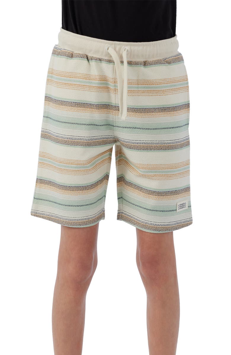 O'Neill Kids' Bavaro Stripe Drawstring Shorts, Main, color, 