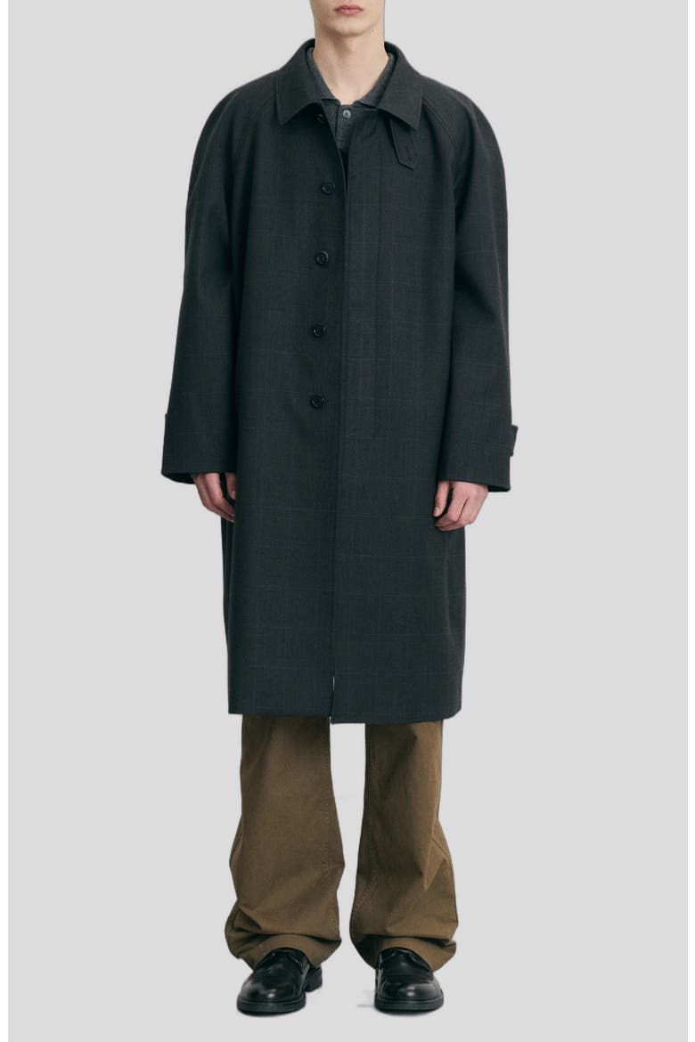 Gender Inclusive H-Line Wool Mac Coat, Main, color, BROWN CHECK